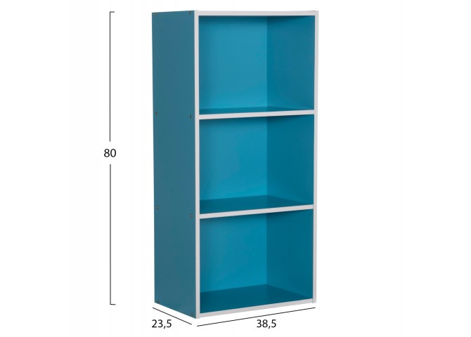 ΡΑΦΙΕΡΑ ΤΟΙΧΟΥ CUBICON HM9941.05 ΜΠΛΕ-ΛΕΥΚΗ ΜΕΛΑΜΙΝΗ 38,5x23,5x80Υεκ.