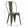 ΚΑΡΕΚΛΑ ΜΕΤΑΛΛΙΚΗ MELITA HM8641.43 ΣΕ DARK OLIVE GREEN 43x50x82Υεκ.