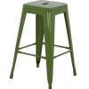 ΣΚΑΜΠΟ ΜΕΣΑΙΟΥ ΥΨΟΥΣ ΜΕΤΑΛΛΙΚΟ MELITA HM8573.53 ΣΕ LIGHT OLIVE GREEN 43x43x67Υεκ.