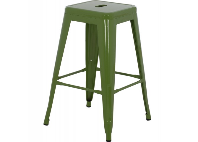 ΣΚΑΜΠΟ ΜΕΣΑΙΟΥ ΥΨΟΥΣ ΜΕΤΑΛΛΙΚΟ MELITA HM8573.53 ΣΕ LIGHT OLIVE GREEN 43x43x67Υεκ.