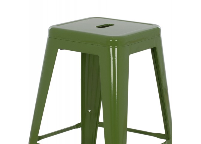 ΣΚΑΜΠΟ ΜΕΣΑΙΟΥ ΥΨΟΥΣ ΜΕΤΑΛΛΙΚΟ MELITA HM8573.53 ΣΕ LIGHT OLIVE GREEN 43x43x67Υεκ.