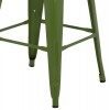 ΣΚΑΜΠΟ ΜΕΣΑΙΟΥ ΥΨΟΥΣ ΜΕΤΑΛΛΙΚΟ MELITA HM8573.53 ΣΕ LIGHT OLIVE GREEN 43x43x67Υεκ.