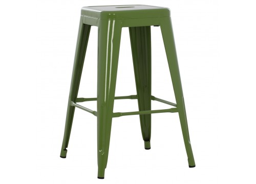 ΣΚΑΜΠΟ ΜΕΣΑΙΟΥ ΥΨΟΥΣ ΜΕΤΑΛΛΙΚΟ MELITA HM8573.53 ΣΕ LIGHT OLIVE GREEN 43x43x67Υεκ.