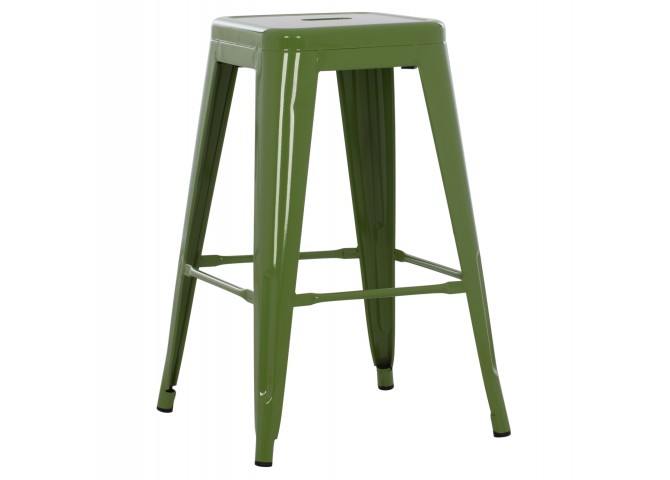 ΣΚΑΜΠΟ ΜΕΣΑΙΟΥ ΥΨΟΥΣ ΜΕΤΑΛΛΙΚΟ MELITA HM8573.53 ΣΕ LIGHT OLIVE GREEN 43x43x67Υεκ.