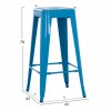 ΣΚΑΜΠΟ ΜΠΑΡ ΜΕΤΑΛΛΙΚΟ MELITA HM8642.48 ΣΕ ΜΠΛΕ 43x43x78Υεκ.