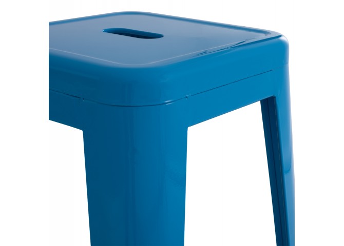 ΣΚΑΜΠΟ ΜΠΑΡ ΜΕΤΑΛΛΙΚΟ MELITA HM8642.48 ΣΕ ΜΠΛΕ 43x43x78Υεκ.