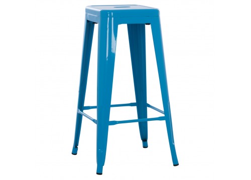 ΣΚΑΜΠΟ ΜΠΑΡ ΜΕΤΑΛΛΙΚΟ MELITA HM8642.48 ΣΕ ΜΠΛΕ 43x43x78Υεκ.