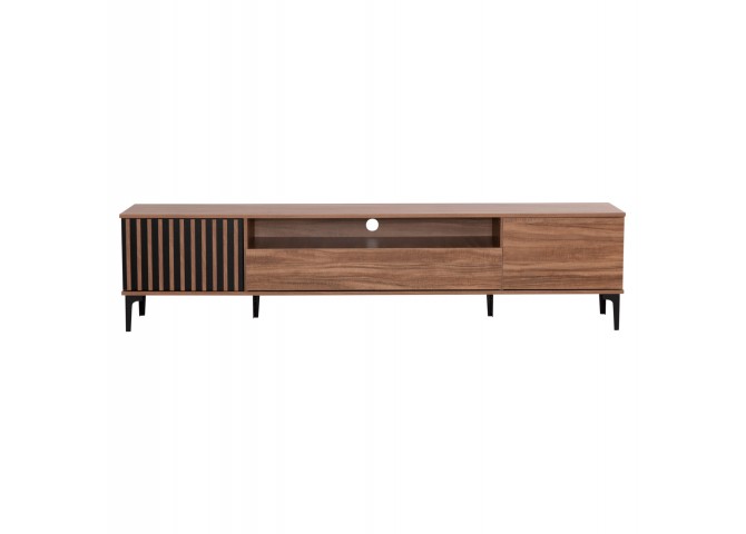 ΕΠΙΠΛΟ ΤΗΛΕΟΡΑΣΗΣ ΣΕΙΡΑ HARRY HM18008.01 ΜΕΛΑΜΙΝΗ ΦΥΣΙΚΟ ΞΥΛΟΥ-ΜΑΥΡΟ 200x40x47,5Υεκ.