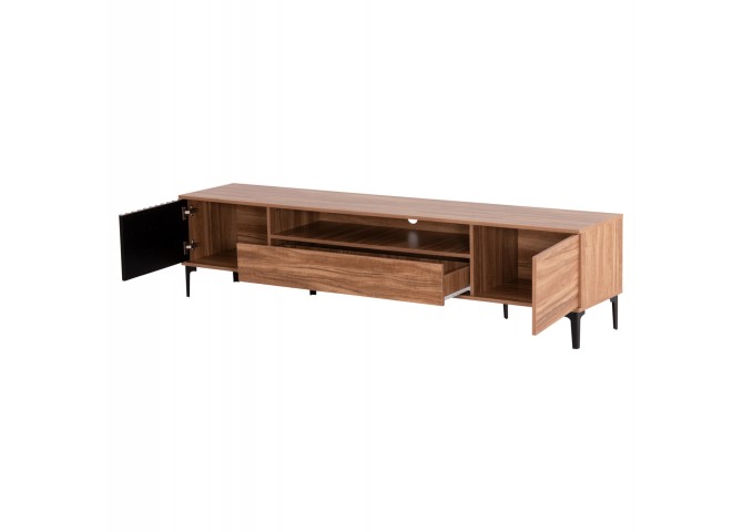ΕΠΙΠΛΟ ΤΗΛΕΟΡΑΣΗΣ ΣΕΙΡΑ HARRY HM18008.01 ΜΕΛΑΜΙΝΗ ΦΥΣΙΚΟ ΞΥΛΟΥ-ΜΑΥΡΟ 200x40x47,5Υεκ.