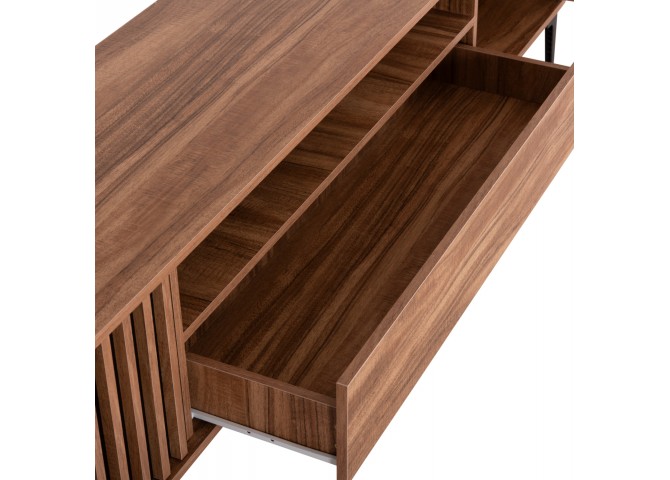ΕΠΙΠΛΟ ΤΗΛΕΟΡΑΣΗΣ ΣΕΙΡΑ HARRY HM18008.01 ΜΕΛΑΜΙΝΗ ΦΥΣΙΚΟ ΞΥΛΟΥ-ΜΑΥΡΟ 200x40x47,5Υεκ.