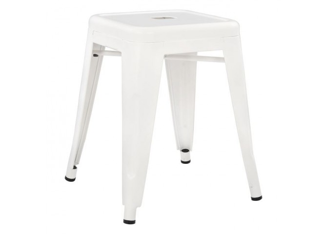 ΣΚΑΜΠΟ ΜΕΤΑΛΛΙΚΟ MELITA HM0096.41 ΣΕ MILK WHITE ΧΡΩΜΑ 39x39x46Υεκ.