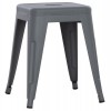 ΣΚΑΜΠΟ ΜΕΤΑΛΛΙΚΟ MELITA HM0096.50 ΣΕ ΓΚΡΙ ΜΑΤ ΧΡΩΜΑ 39x39x46Υεκ.