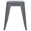 ΣΚΑΜΠΟ ΜΕΤΑΛΛΙΚΟ MELITA HM0096.50 ΣΕ ΓΚΡΙ ΜΑΤ ΧΡΩΜΑ 39x39x46Υεκ.