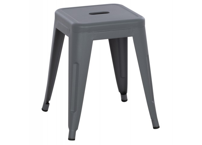 ΣΚΑΜΠΟ ΜΕΤΑΛΛΙΚΟ MELITA HM0096.50 ΣΕ ΓΚΡΙ ΜΑΤ ΧΡΩΜΑ 39x39x46Υεκ.