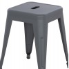 ΣΚΑΜΠΟ ΜΕΤΑΛΛΙΚΟ MELITA HM0096.50 ΣΕ ΓΚΡΙ ΜΑΤ ΧΡΩΜΑ 39x39x46Υεκ.