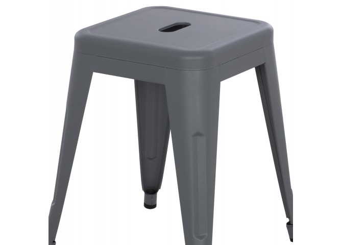 ΣΚΑΜΠΟ ΜΕΤΑΛΛΙΚΟ MELITA HM0096.50 ΣΕ ΓΚΡΙ ΜΑΤ ΧΡΩΜΑ 39x39x46Υεκ.
