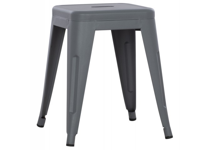 ΣΚΑΜΠΟ ΜΕΤΑΛΛΙΚΟ MELITA HM0096.50 ΣΕ ΓΚΡΙ ΜΑΤ ΧΡΩΜΑ 39x39x46Υεκ.