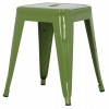 ΣΚΑΜΠΟ ΜΕΤΑΛΛΙΚΟ MELITA HM0096.53 ΣΕ LIGHT OLIVE GREEN ΧΡΩΜΑ 39x39x46Υεκ.