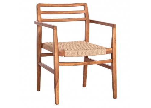 ΠΟΛΥΘΡΟΝΑ ΤΡΑΠΕΖΑΡΙΑΣ HERRIN HM18230 ΞΥΛΟ TEAK-ΣΧΟΙΝΙ VIRO 58x56x80Υεκ.