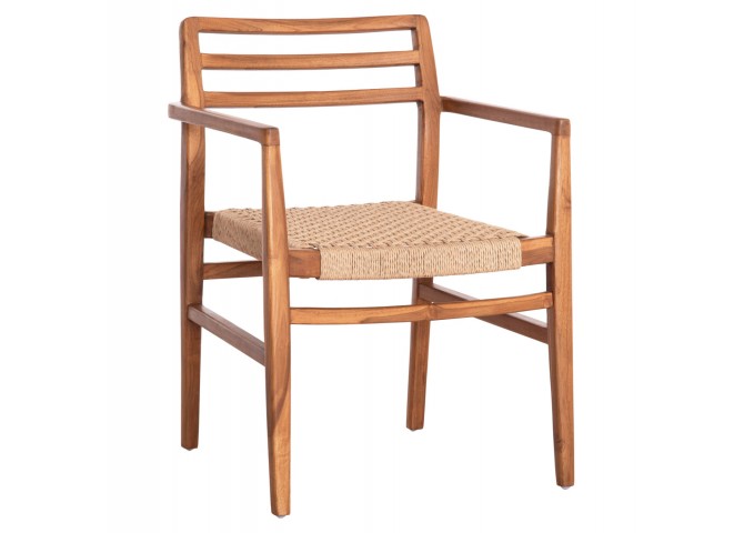 ΠΟΛΥΘΡΟΝΑ ΤΡΑΠΕΖΑΡΙΑΣ HERRIN HM18230 ΞΥΛΟ TEAK-ΣΧΟΙΝΙ VIRO 58x56x80Υεκ.