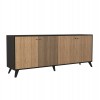 ΜΠΟΥΦΕΣ ΜΕΛΑΜΙΝΗΣ KRUDEN HM9446.11 ΜΑΥΡΟ-ΦΥΣΙΚΟ 180x40x78.6Υεκ.