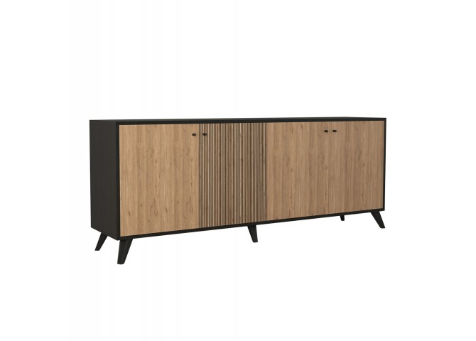 ΜΠΟΥΦΕΣ ΜΕΛΑΜΙΝΗΣ KRUDEN HM9446.11 ΜΑΥΡΟ-ΦΥΣΙΚΟ 180x40x78.6Υεκ.