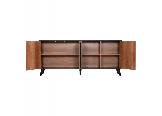 ΜΠΟΥΦΕΣ ΜΕΛΑΜΙΝΗΣ KRUDEN HM9446.11 ΜΑΥΡΟ-ΦΥΣΙΚΟ 180x40x78.6Υεκ.