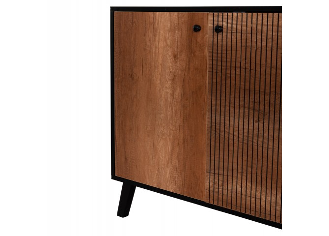 ΜΠΟΥΦΕΣ ΜΕΛΑΜΙΝΗΣ KRUDEN HM9446.11 ΜΑΥΡΟ-ΦΥΣΙΚΟ 180x40x78.6Υεκ.