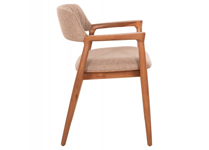 ΠΟΛΥΘΡΟΝΑ JAMES HM18259 TEAK WOOD ΜΕ ΣΑΜΠΑΝΙ ΥΦΑΣΜΑ 57x52x76Υεκ.