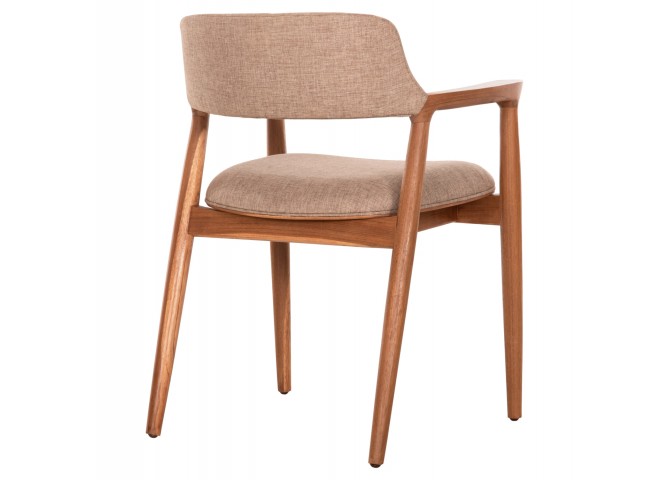 ΠΟΛΥΘΡΟΝΑ JAMES HM18259 TEAK WOOD ΜΕ ΣΑΜΠΑΝΙ ΥΦΑΣΜΑ 57x52x76Υεκ.