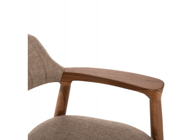ΠΟΛΥΘΡΟΝΑ JAMES HM18259 TEAK WOOD ΜΕ ΣΑΜΠΑΝΙ ΥΦΑΣΜΑ 57x52x76Υεκ.