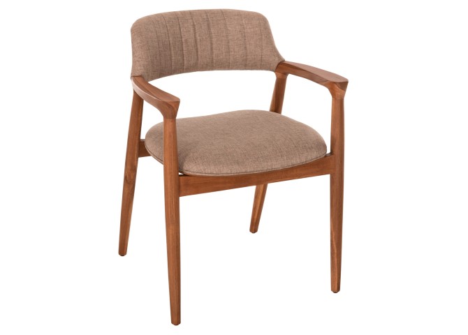 ΠΟΛΥΘΡΟΝΑ JAMES HM18259 TEAK WOOD ΜΕ ΣΑΜΠΑΝΙ ΥΦΑΣΜΑ 57x52x76Υεκ.