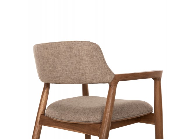 ΠΟΛΥΘΡΟΝΑ JAMES HM18259 TEAK WOOD ΜΕ ΣΑΜΠΑΝΙ ΥΦΑΣΜΑ 57x52x76Υεκ.