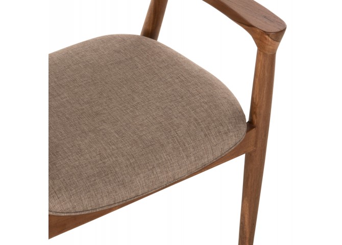 ΠΟΛΥΘΡΟΝΑ JAMES HM18259 TEAK WOOD ΜΕ ΣΑΜΠΑΝΙ ΥΦΑΣΜΑ 57x52x76Υεκ.