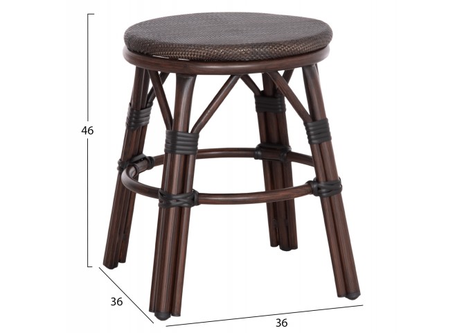 ΣΚΑΜΠΟ ΑΛΟΥΜΙΝΙΟΥ CHINO HM6285.01 BAMBOO LOOK ΚΑΦΕ-TEXTILENE ΚΑΦΕ Φ36x46Υεκ.