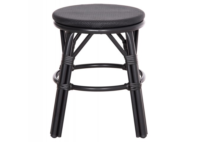 ΣΚΑΜΠΟ ΑΛΟΥΜΙΝΙΟΥ CHINO HM6285.02 BAMBOO LOOK & TEXTILENE ΣΕ ΜΑΥΡΟ Φ36x46Υεκ.