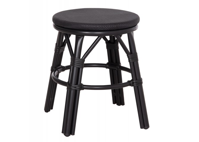 ΣΚΑΜΠΟ ΑΛΟΥΜΙΝΙΟΥ CHINO HM6285.02 BAMBOO LOOK & TEXTILENE ΣΕ ΜΑΥΡΟ Φ36x46Υεκ.