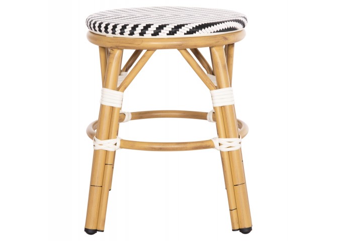 ΣΚΑΜΠΟ ΑΛΟΥΜΙΝΙΟΥ CHINO HM6285.03 BAMBOO LOOK-TEXTILENE ΛΕΥΚΟ-ΜΑΥΡΟ Φ36x46Υεκ.