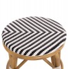 ΣΚΑΜΠΟ ΑΛΟΥΜΙΝΙΟΥ CHINO HM6285.03 BAMBOO LOOK-TEXTILENE ΛΕΥΚΟ-ΜΑΥΡΟ Φ36x46Υεκ.