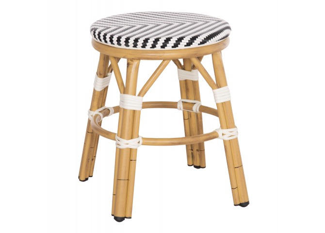 ΣΚΑΜΠΟ ΑΛΟΥΜΙΝΙΟΥ CHINO HM6285.03 BAMBOO LOOK-TEXTILENE ΛΕΥΚΟ-ΜΑΥΡΟ Φ36x46Υεκ.