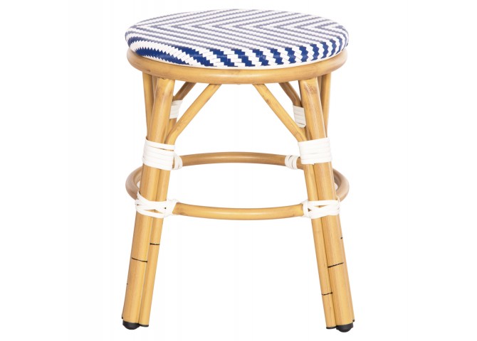 ΣΚΑΜΠΟ ΑΛΟΥΜΙΝΙΟΥ CHINO HM6285.05 BAMBOO LOOK-TEXTILENE ΛΕΥΚΟ-ΜΠΛΕ Φ36x46Υεκ.