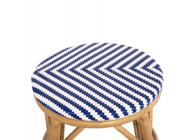 ΣΚΑΜΠΟ ΑΛΟΥΜΙΝΙΟΥ CHINO HM6285.05 BAMBOO LOOK-TEXTILENE ΛΕΥΚΟ-ΜΠΛΕ Φ36x46Υεκ.