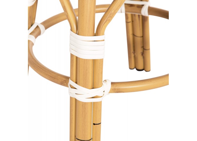 ΣΚΑΜΠΟ ΑΛΟΥΜΙΝΙΟΥ CHINO HM6285.05 BAMBOO LOOK-TEXTILENE ΛΕΥΚΟ-ΜΠΛΕ Φ36x46Υεκ.