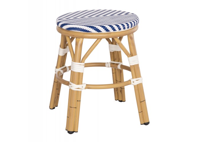 ΣΚΑΜΠΟ ΑΛΟΥΜΙΝΙΟΥ CHINO HM6285.05 BAMBOO LOOK-TEXTILENE ΛΕΥΚΟ-ΜΠΛΕ Φ36x46Υεκ.