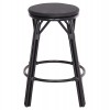 ΣΚΑΜΠΟ ΜΠΑΡ ΑΛΟΥΜΙΝΙΟΥ ΜΕΣΑΙΟΥ ΥΨΟΥΣ CHINO HM6286.02 BAMBOO LOOK & TEXTILENE ΜΑΥΡΟ Φ43x65Υεκ