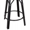 ΣΚΑΜΠΟ ΜΠΑΡ ΑΛΟΥΜΙΝΙΟΥ ΜΕΣΑΙΟΥ ΥΨΟΥΣ CHINO HM6286.02 BAMBOO LOOK & TEXTILENE ΜΑΥΡΟ Φ43x65Υεκ