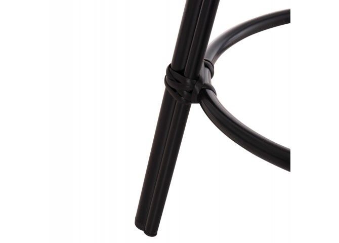 ΣΚΑΜΠΟ ΜΠΑΡ ΑΛΟΥΜΙΝΙΟΥ ΜΕΣΑΙΟΥ ΥΨΟΥΣ CHINO HM6286.02 BAMBOO LOOK & TEXTILENE ΜΑΥΡΟ Φ43x65Υεκ