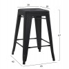 ΣΚΑΜΠΟ ΜΕΣΑΙΟΥ ΥΨΟΥΣ ΜΕΤΑΛΛΙΚΟ MELITA-PRO HM8573.42 ΜΑΥΡΟ ΜΑΤ 43x43x67Υεκ.