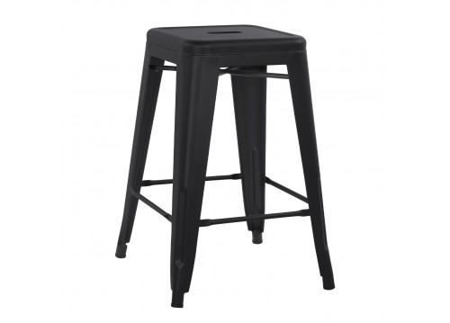 ΣΚΑΜΠΟ ΜΕΣΑΙΟΥ ΥΨΟΥΣ ΜΕΤΑΛΛΙΚΟ MELITA-PRO HM8573.42 ΜΑΥΡΟ ΜΑΤ 43x43x67Υεκ.