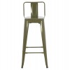 ΣΚΑΜΠΟ BAR ME ΠΛΑΤΗ ΜΕΤΑΛΛΙΚΟ MELITA-PRO HM8643.43 DARK OLIVE GREEN 42x42x100Υεκ.